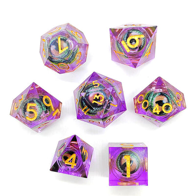The New Pointed Resin Dragon Eye Can Rotate DND Game Dice