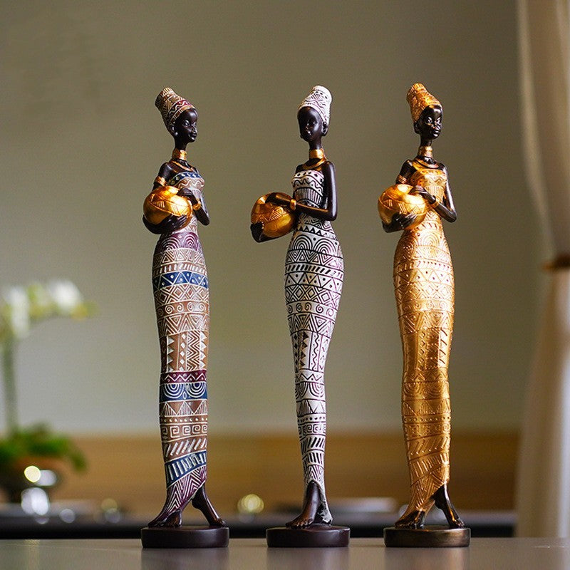 Sculpture Decorations For Black Women Figures