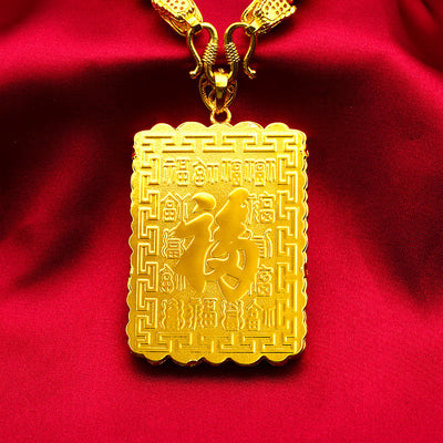 Dragon Pendant Dragon Head Necklace Domineering Alluvial Gold