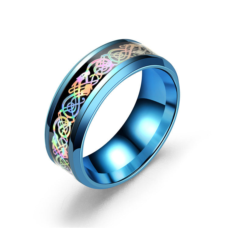 New colorful glare dragon dragon ring fashion jewelry