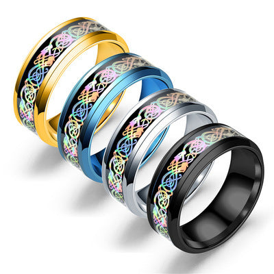 New colorful glare dragon dragon ring fashion jewelry