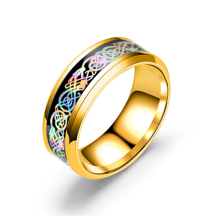 New colorful glare dragon dragon ring fashion jewelry