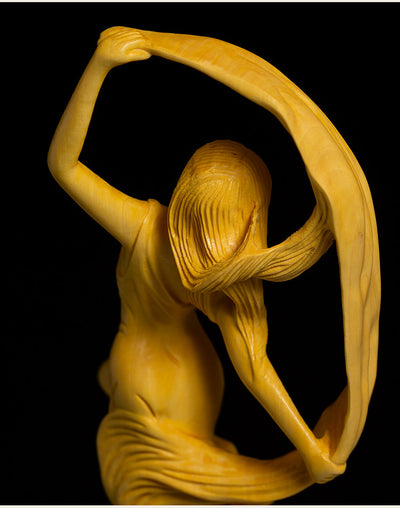 Handicrafts Beauty Figures Wood Carving Ornaments