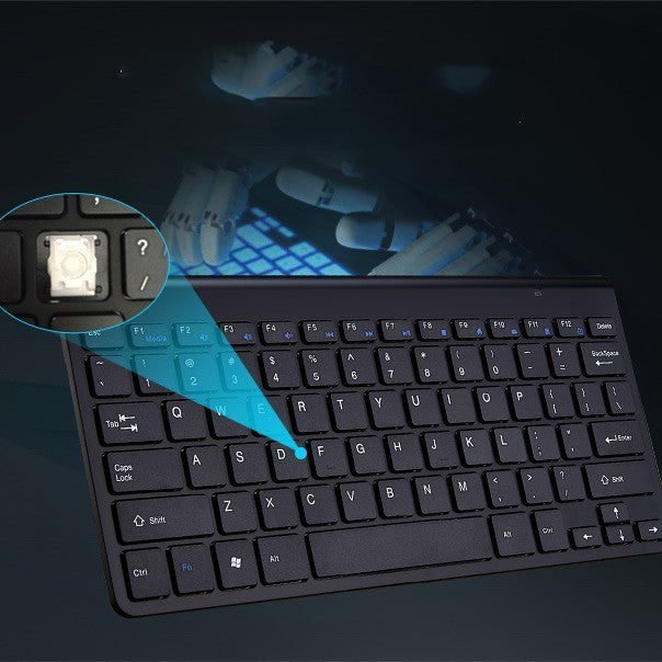 Wireless Compact Portable Keyboard Black