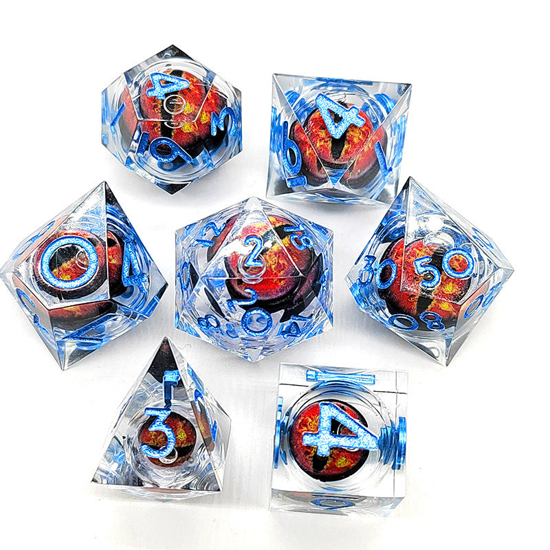 The New Pointed Resin Dragon Eye Can Rotate DND Game Dice