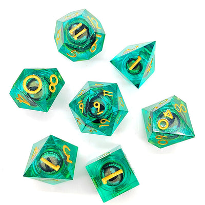 The New Pointed Resin Dragon Eye Can Rotate DND Game Dice