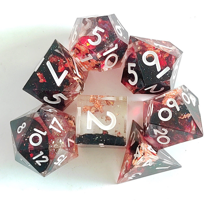 The New Pointed Resin Dragon Eye Can Rotate DND Game Dice