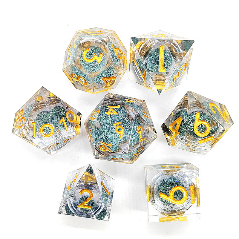 The New Pointed Resin Dragon Eye Can Rotate DND Game Dice
