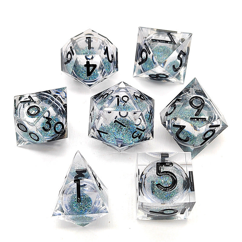The New Pointed Resin Dragon Eye Can Rotate DND Game Dice