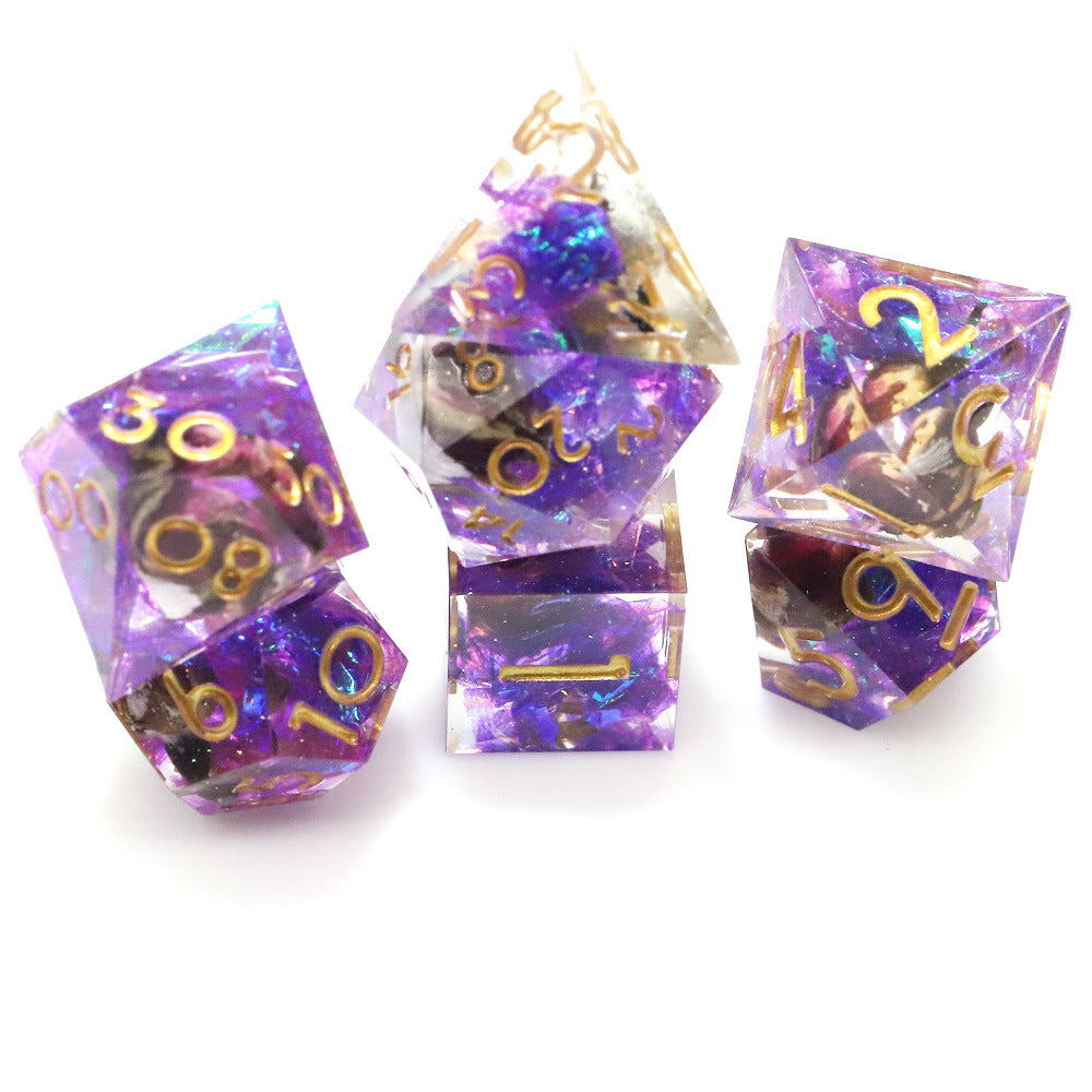 The New Pointed Resin Dragon Eye Can Rotate DND Game Dice