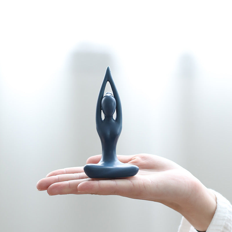 White Porcelain Ceramic Crafts Home Abstract Figures