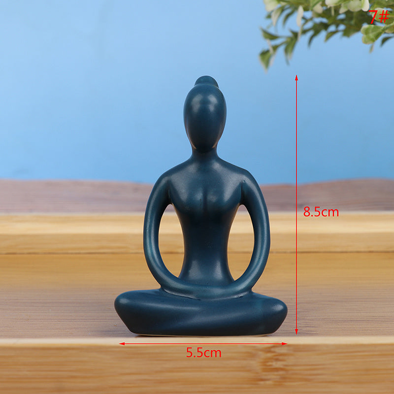 White Porcelain Ceramic Crafts Home Abstract Figures