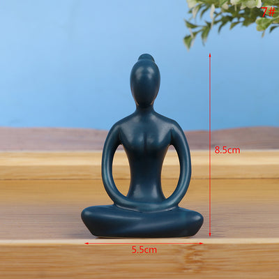 White Porcelain Ceramic Crafts Home Abstract Figures