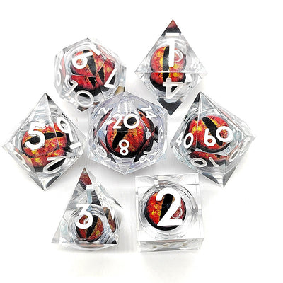 The New Pointed Resin Dragon Eye Can Rotate DND Game Dice