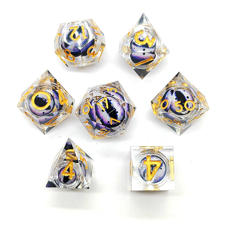 The New Pointed Resin Dragon Eye Can Rotate DND Game Dice