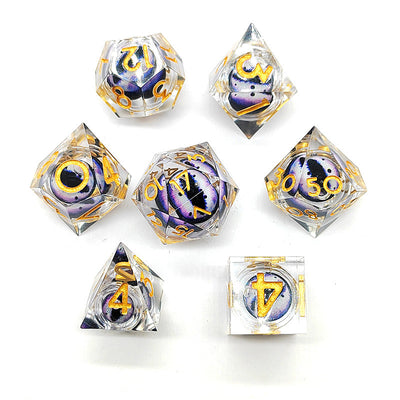 The New Pointed Resin Dragon Eye Can Rotate DND Game Dice