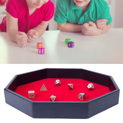 Octagonal Dice Pan Leather Storage Organizer