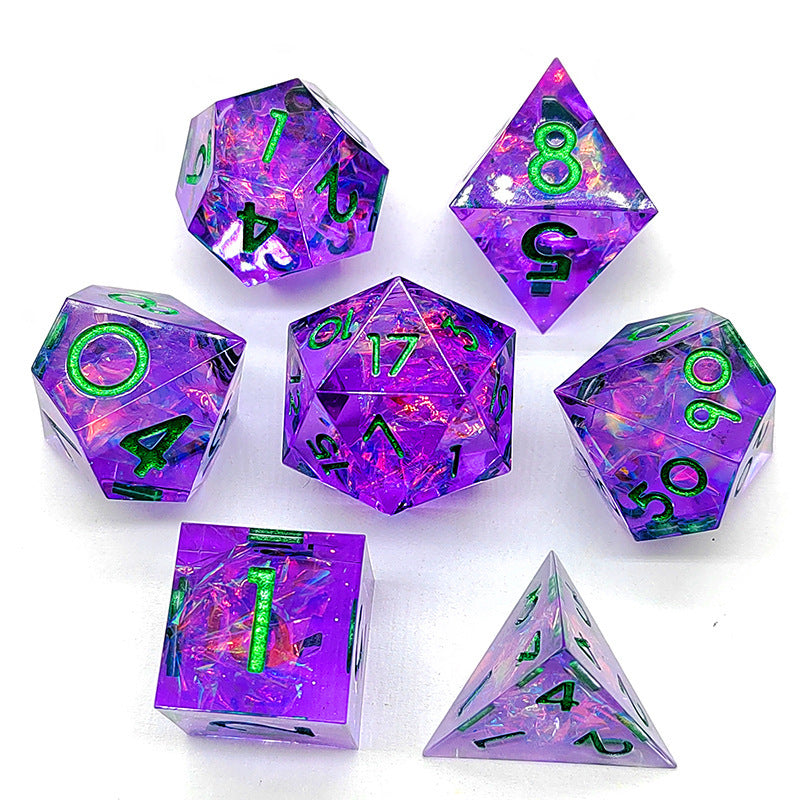 The New Pointed Resin Dragon Eye Can Rotate DND Game Dice