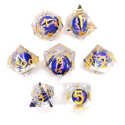 The New Pointed Resin Dragon Eye Can Rotate DND Game Dice