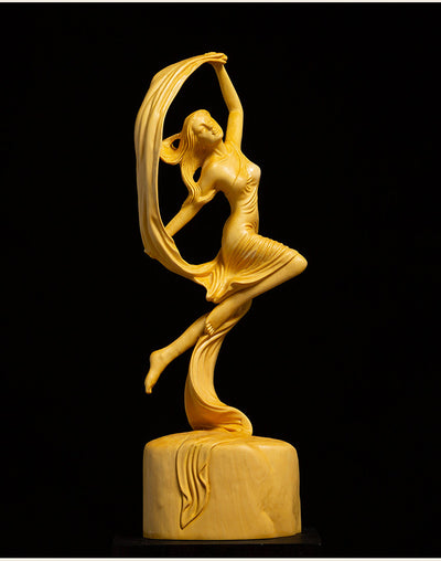 Handicrafts Beauty Figures Wood Carving Ornaments
